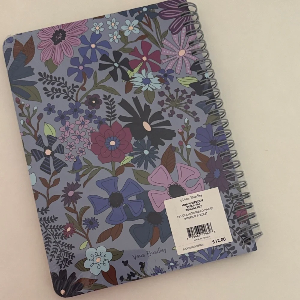 Vera‎ Bradley Purple Floral and Gray Paisley Notebooks